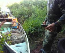 Polícia Ambiental prende quatro homens e apreende 89 quilos de peixes no Norte Pioneiro