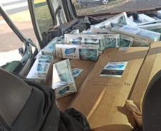 BPRv apreende cigarros contrabandeados do Paraguai em Entre Rios do Oeste