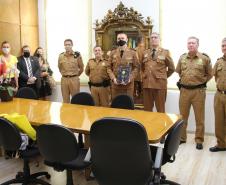 Oficial da PM recebe homenagem do Comando-Geral da PM antes de entrar para a reserva remunerada