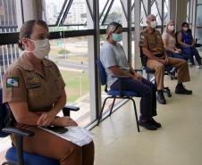 HPM disponibiliza vacinas da gripe para servidores da Secretaria da Segurança em Curitiba