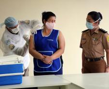 HPM disponibiliza vacinas da gripe para servidores da Secretaria da Segurança em Curitiba