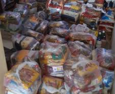 Batalhão da PM arrecada cestas básicas e produtos de higiene em Foz do Iguaçu (PR)
