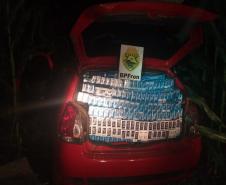 No Oeste do estado, BPFron apreende carga de cigarros e eletrônicos contrabandeados do Paraguai