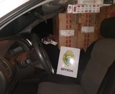 BPFron apreende caminhonete carregada com cigarros contrabandeados no Oeste do estado