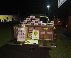 BPFron apreende caminhonete carregada com cigarros contrabandeados no Oeste do estado