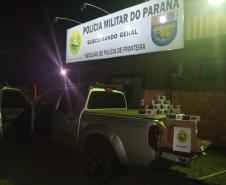 BPFron apreende caminhonete carregada com cigarros contrabandeados no Oeste do estado