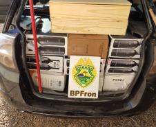 No Sudeste do estado, BPFron apreende carro carregado com vinhos contrabandeados