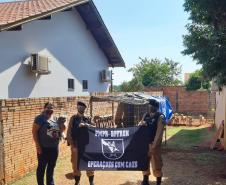 BPFron arrecada uma tonelada de ração por meio de troca por máscaras com a marca da unidade no Oeste do estado