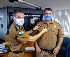 No BPTran, praças promovidos recebem as novas divisas do comandante da unidade