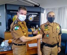 No BPTran, praças promovidos recebem as novas divisas do comandante da unidade