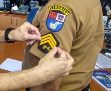 No BPTran, praças promovidos recebem as novas divisas do comandante da unidade