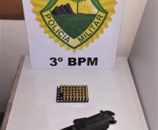 No Sudoeste do estado, PM apreende quatro armas e recupera veículo furtado durante o fim de semana
