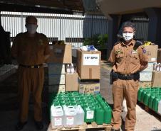 Polícia Militar adquire e entrega equipamentos para o combate à Covid-19; forças de segurança das regiões Oeste e Sudoeste são beneficiadas