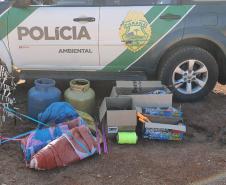 BPAmb-FV prende seis pessoas e apreende duas toneladas de carvão e três balões em ações distintas