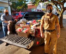 Unidade da PM promove campanha de arrecadação de alimentos no Norte Pioneiro