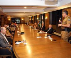 Comandante-Geral da PM participa de reunião na Associação Comercial do Paraná, em Curitiba