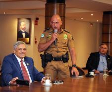 Comandante-Geral da PM participa de reunião na Associação Comercial do Paraná, em Curitiba