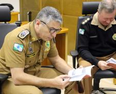 Comandante-Geral da PM recebe com Prefeito e Secretário de Esporte e Lazer de São José dos Pinhais em Curitiba