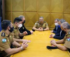 Comandante-Geral da PM recebe com Prefeito e Secretário de Esporte e Lazer de São José dos Pinhais em Curitiba