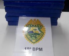 Em Nova América da Colina, Polícia Militar apreende sete tabletes de maconha