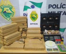 BPFron apreende 29 quilos de maconha, crack e materiais contrabandeados no Oeste do estado