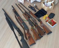 No Noroeste do estado, PM prende seis homens e apreende sete armas de fogo em situações distintas 