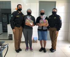 Unidade da PM de Cianorte (PR) homenageia policiais e mães da unidade com cestas de café da manhã