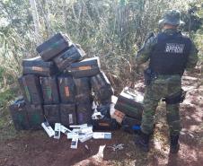 Em situações distintas, BPFron apreende mais de 45 mil maços de cigarros contrabandeados no Oeste do estado