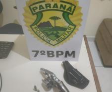 Em ações distintas, 7º Batalhão apreende arma de fogo e drogas no Noroeste do Paraná
