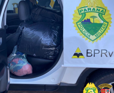 Carro com roupas sem documentação fiscal é apreendido pelo BPRv no Noroeste do estado