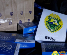 BPRv apreende 10 mil carteiras de cigarros contrabandeados nos Campos Gerais