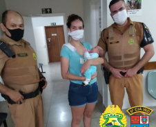 Policiais militares salvam vida de bebê de 15 dias engasgado em Cianorte (PR)