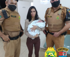 Policiais da 5ª Companhia salvam vida de bebê engasgado em Cianorte (PR)