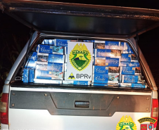 BPRv apreende 19 mil maços de cigarros contrabandeados no Oeste do estado