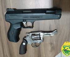 Nos Campos Gerais, PM apreende três armas de fogo em um dia