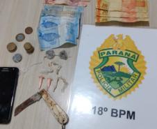 No Norte do estado, PM encaminha cinco envolvidos com o tráfico de drogas