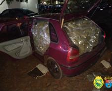 PM apreende 250 quilos de maconha e duas armas de fogo no Oeste do estado