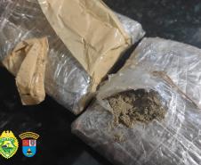 BPRv apreende mais de nove quilos de maconha no Noroeste do estado; parte da droga estava em pó