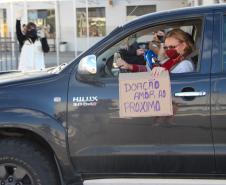 Colégio da PM arrecada 1,5 tonelada de alimentos em Drive Thru Solidário na Capital do estado