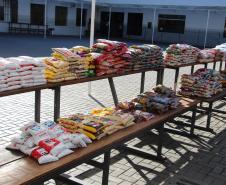 Colégio da PM arrecada 1,5 tonelada de alimentos em Drive Thru Solidário na Capital do estado
