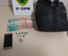 Em situações distintas, PM encaminha sete pessoas e apreende porções de drogas no Noroeste do estado