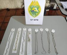 No Norte do estado, PM prende nove pessoas e apreende revólver e seis tabletes de maconha