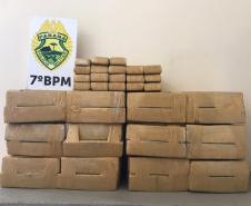 Batalhão do Noroeste do estado apreende 135 quilos de maconha em ação na cidade de Moreira Sales