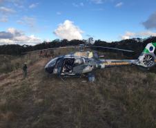 BPMOA resgata motociclista ferido em trilha na Região Metropolitana de Curitiba