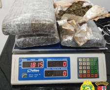 PRE apreende 20 quilos de skunk e 150 quilos de maconha o Interior do estado durante o fim de semana