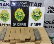 Com a Operação Metrópolis, 5º Comando Regional apreende mais de 360 quilos de maconha e recupera moto furtada