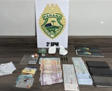 No Sudoeste do Paraná, 3º Batalhão encaminha cinco pessoas e apreende drogas em situação distintas