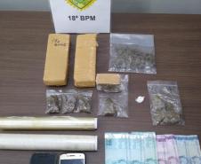 No Norte do Paraná, PM encaminha quatro pessoas envolvidas com tráfico de drogas