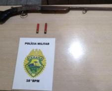 Carne de animal silvestre e sete armas são apreendidas pela PM no Centro-Sul do estado