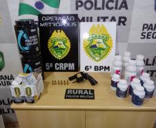 Balanço de cinco dias da Operação Metrópolis aponta apreensão de mais de 3 toneladas de drogas e de 18 armas de fogo no Oeste do estado